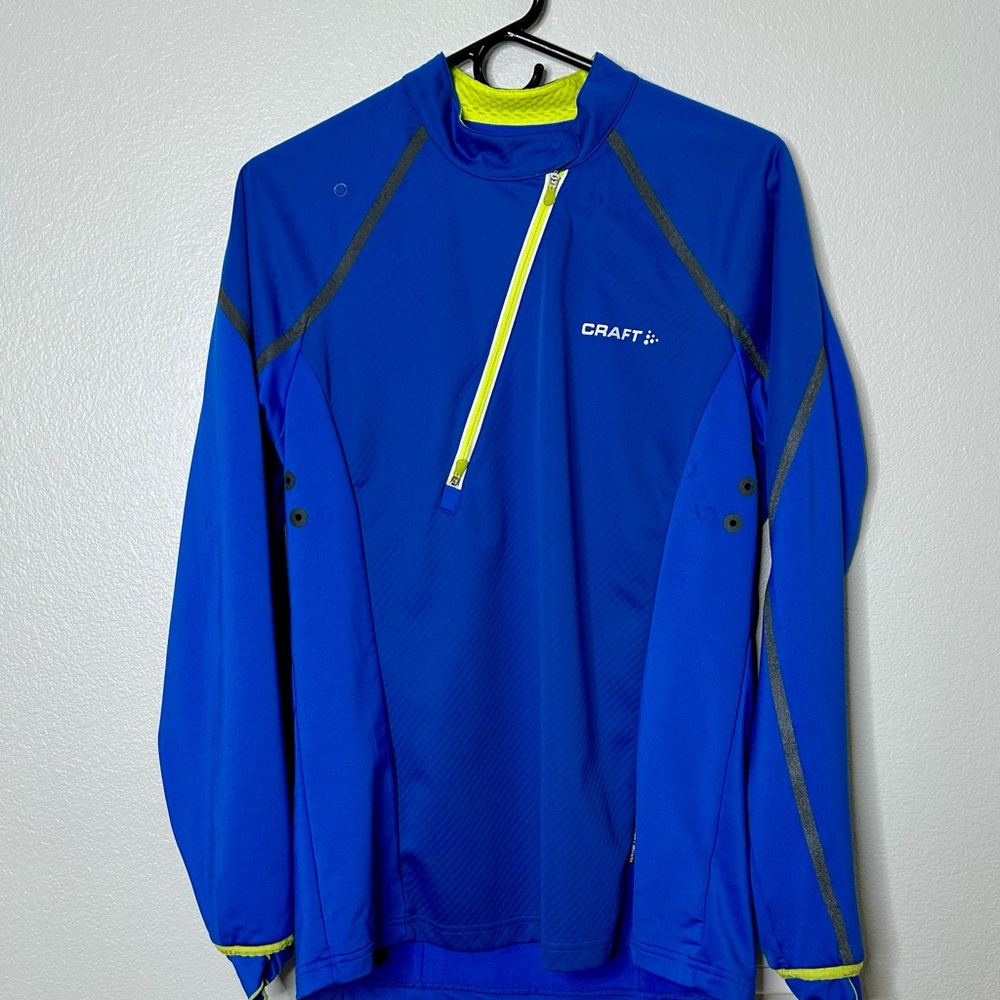Craft Men's Blue and Yellow Performance Jacket